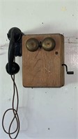 Antique crank wall phone