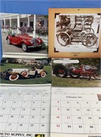4 vtg. car & tractor calendars