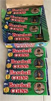 27 Unopened TOPPS Baseball Coin Packs
