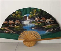 40" oriental bamboo fan