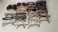 26 pairs of vtg. eyeglasses,sunglasses,etc.