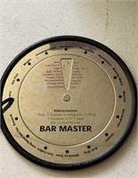 vtg. stainless Bar Master Drink mix guide