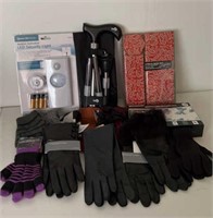 New merch lot- leather gloves,etc.