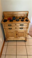 Cabinet  wash stand 37x 31 x15 in.  No contents