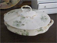 Covered Porcelain Serving Dish