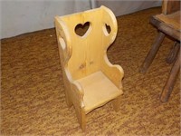 Wooden Doll Chair 9x8x19"