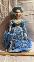 Stand up doll in blue dress