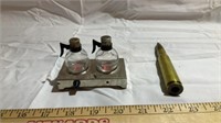 Mini hot plate and old bullet