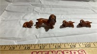 4 brown dogs mini  (big one has broken tail)