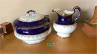 Chamber pot and pitcher warranted porcelain