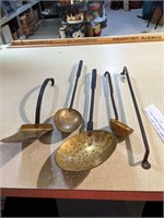 VTG Wrought Iron/Copper Fireplace Cooking Tools