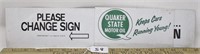 Quaker State Motor Oil Open/Closed sign