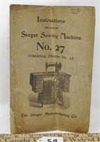 Singer sewing machine instruction book 1900