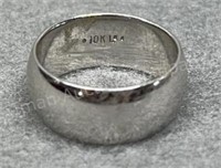 10K White Gold Ring, 5.7g, Sz 6