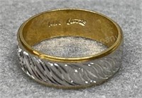 14K White Gold Ring, 6.1g, Sz 10