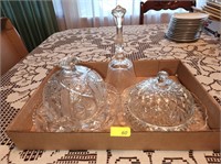 Crystal & Cut Glass Butter Dish & Bell