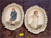 Vintage Lefton China Blue Boy & Pinkie