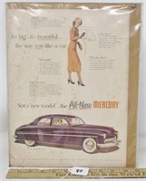 Mercury car paper ad