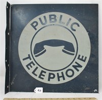 Side mount Public Telephone sign