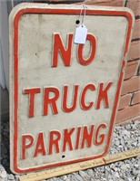 No Truck Parking sign
