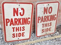 2 - No Parking this Side signs