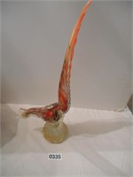 Vtg Handblown glassMurano style Art glass bird