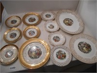 Empress Chantilly Platter 24k gold rim
