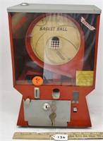 Basketball gum ball machine