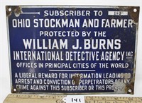 Porcelain Ohio Stockman and Farmer sign