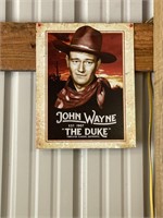 John Wayne metal sign