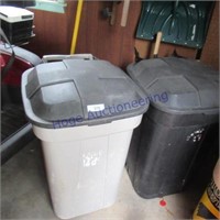2 LARGE GARBAGE CANS
