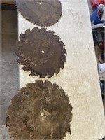 3 saw blades approx 18” and 19”