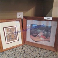2 SMALL FRAMED PICTURES-