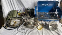 Camp stove,lantern, propane hose attachments,  -YB