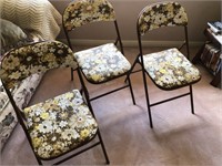 60s design Floral Folding Chairs -FL