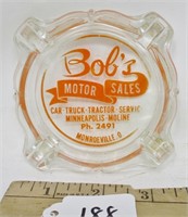 Bob's Motor Sales, Minneapolis Moline ash tray