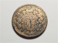 1867 2c Two Cent Piece