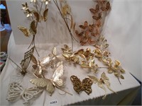 MCM butterfly and leaf wall decor