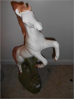 Ceramic white horse statue 26in tall
