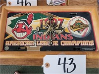 Cleveland Indians Clock, Battery Op