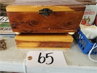 (2) Cedar Hanky/Jewelry Boxes