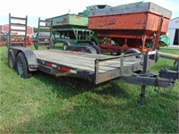 16FT TANDEM AXLE TRAILER WITH SURGE BRAKES