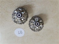 American Legion Auxillary Rhinestone Earrings