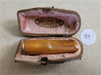 Bakelite Cigar Mouthpiece, Leather Case