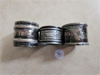 (3) Ornate Sterling? Napkin Rings