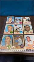 1968 Topps Baseball Cards (9)