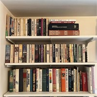 Books (on top 3 shelves)