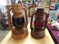 2 antique Dietz lanterns (1 says No. 2)