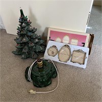 Vintage Ceramic Christmas Tree & Frames