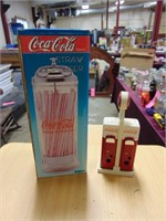 Coca Cola straw dispenser & S/P shakers